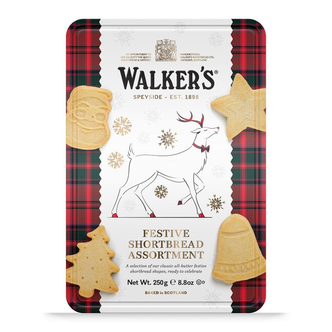 Walkers Festive Shapes Reindeer Tin