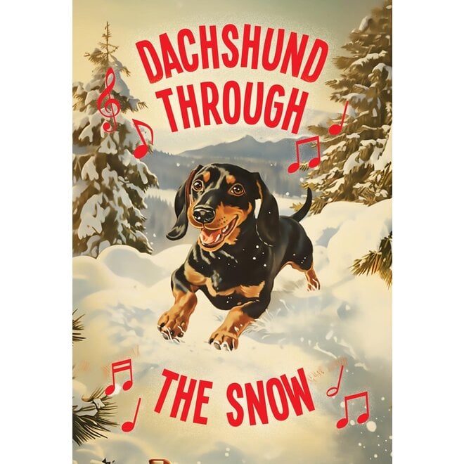 Dachshund Christmas Card