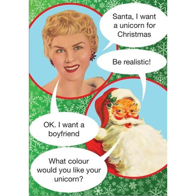 Unicorn Christmas Card