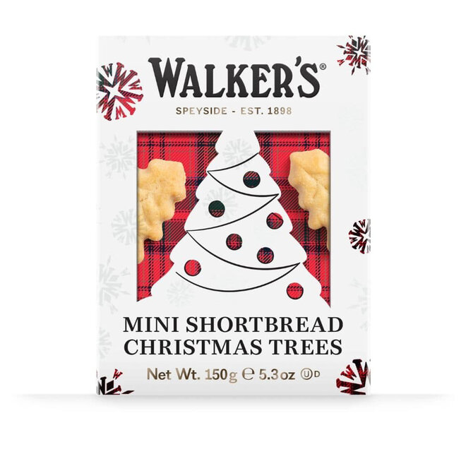 Walkers Festive Mini Shortbread Christmas Trees Box 150g