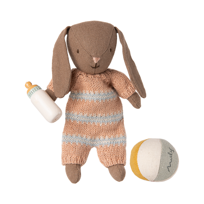 Bunny Set, Micro - Brown - Dusty Rose