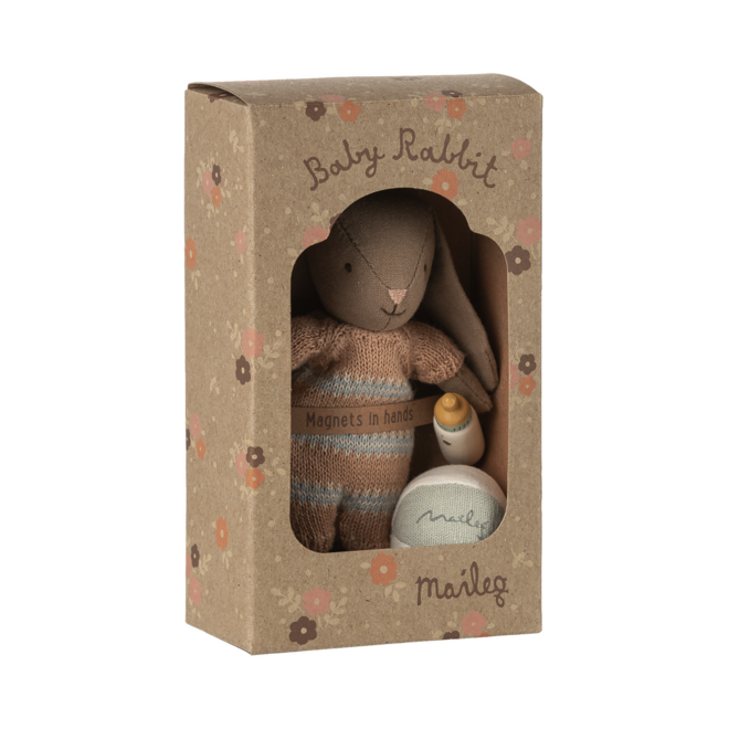 Bunny Set, Micro - Brown - Dusty Rose