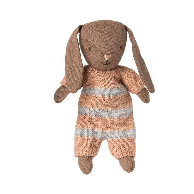Bunny, Micro - Brown - Dusty Rose Knitted Suit