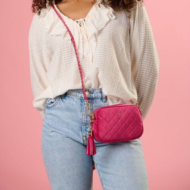 Pink Quilted Velvet City MINI Bag