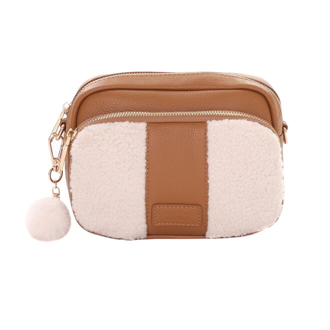 Maple Leather & Faux Fleece Original Bag
