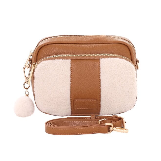 Maple Leather & Faux Fleece Original Bag
