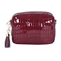 Claret Patent Croc City Bag