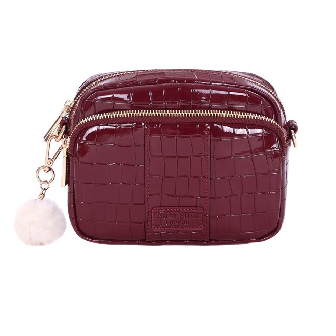 Claret Patent Croc Original Bag