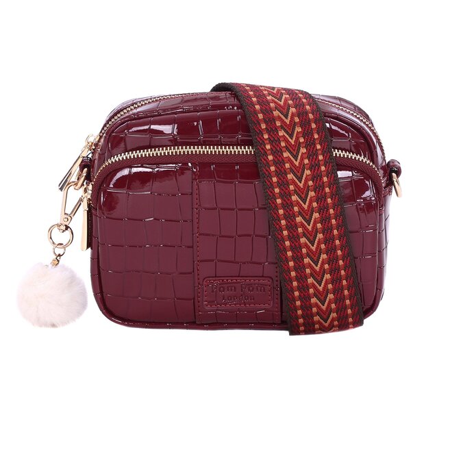 Claret Patent Croc Original Bag