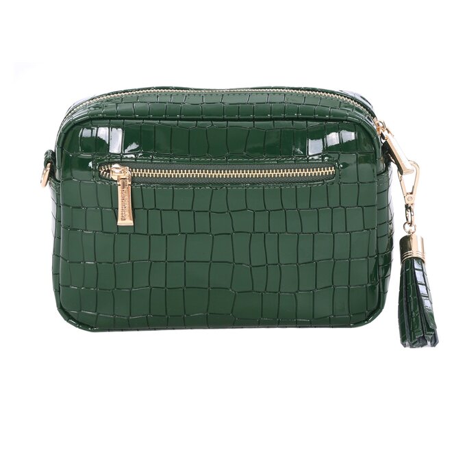 Clover Green Patent Croc City Bag