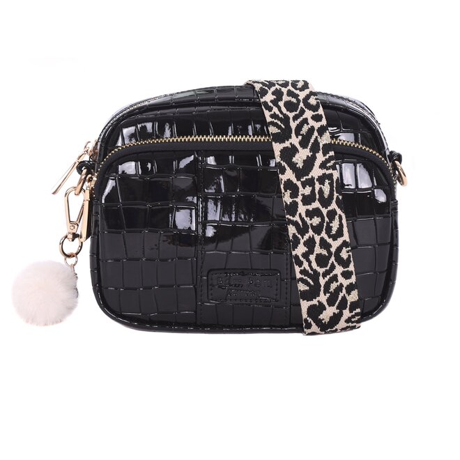 Black Patent Croc Original Bag