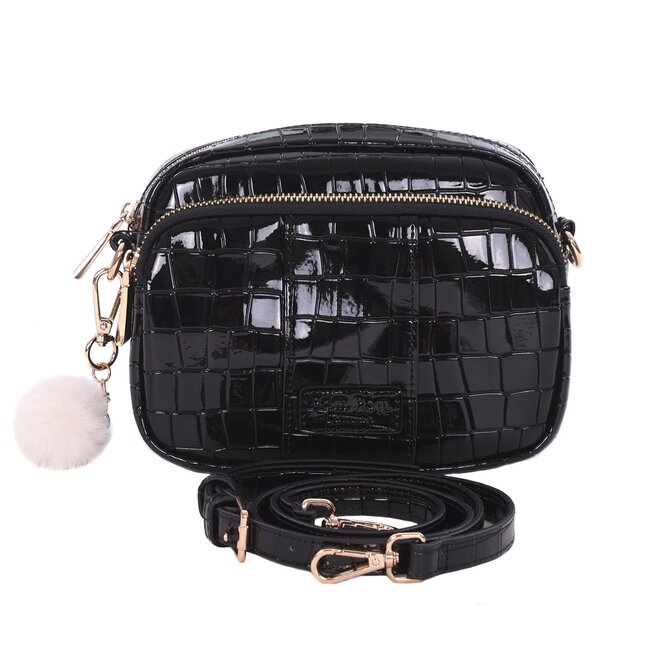 Black Patent Croc Original Bag