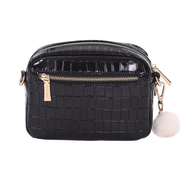 Black Patent Croc Original Bag