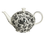Black Regal Peacock Large Teapot