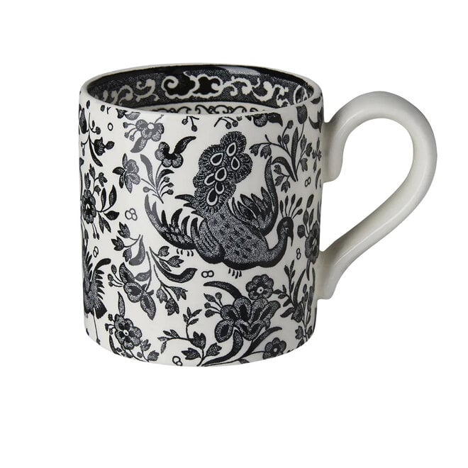 Black Regal Peacock Half Pint Mug