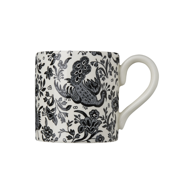 Black Regal Peacock Half Pint Mug