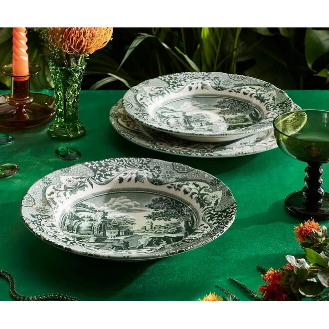 Green Italian Soup Plate