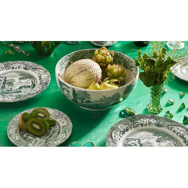 Green Italian Deep Round Bowl