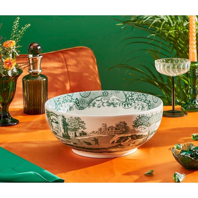 Green Italian Deep Round Bowl