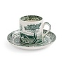 Green Italian Espresso Cup & Saucer