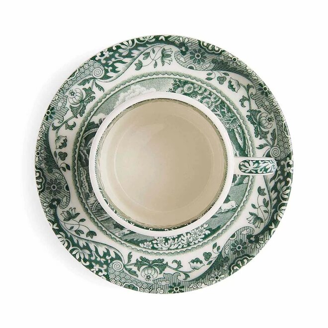 Green Italian Espresso Cup & Saucer