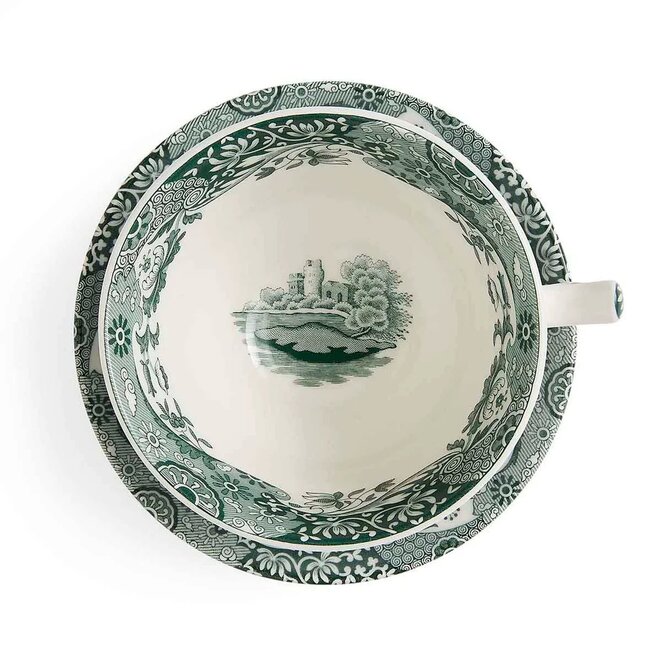 Green Italian Breakfast Cup & Saucer