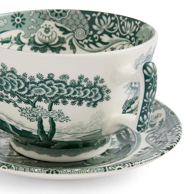 Green Italian Breakfast Cup & Saucer