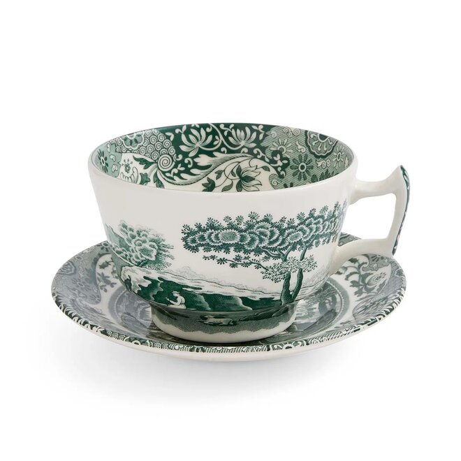 Green Italian Breakfast Cup & Saucer