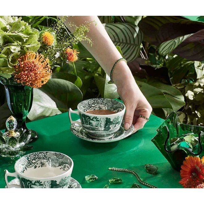 Green Italian Breakfast Cup & Saucer