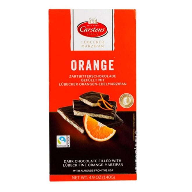 Carstens Dark Chocolate Orange Marzipan Tablet