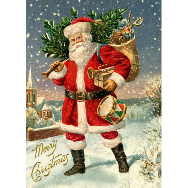 Santa Brings a Drum Boxed Christmas Cards