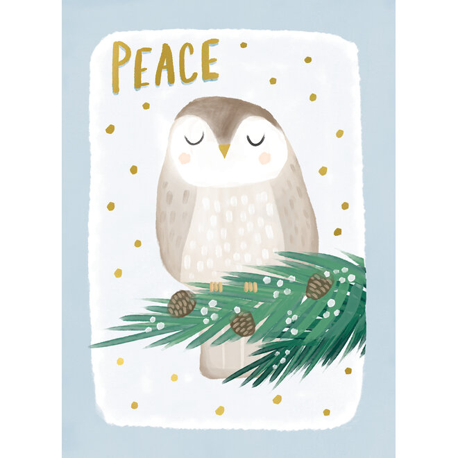 Peace Owl Boxed Christmas Cards