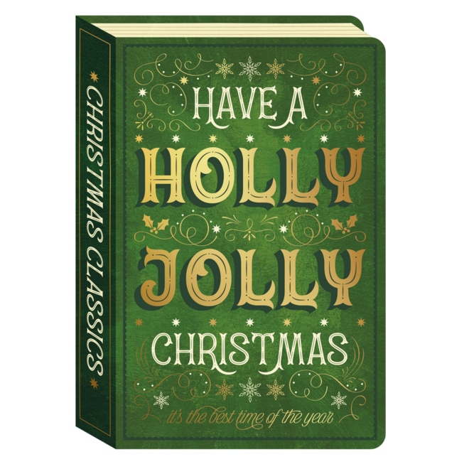 Holly Jolly Book Christmas Card
