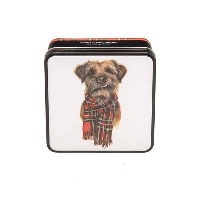 Murray the Border Terrier Clotted Cream Fudge Tin