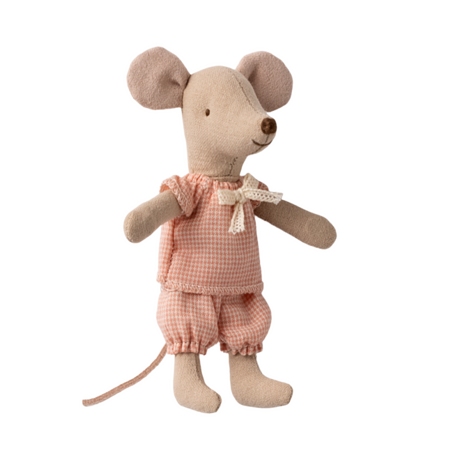 Little Sister Mouse in Matchbox - Gingham