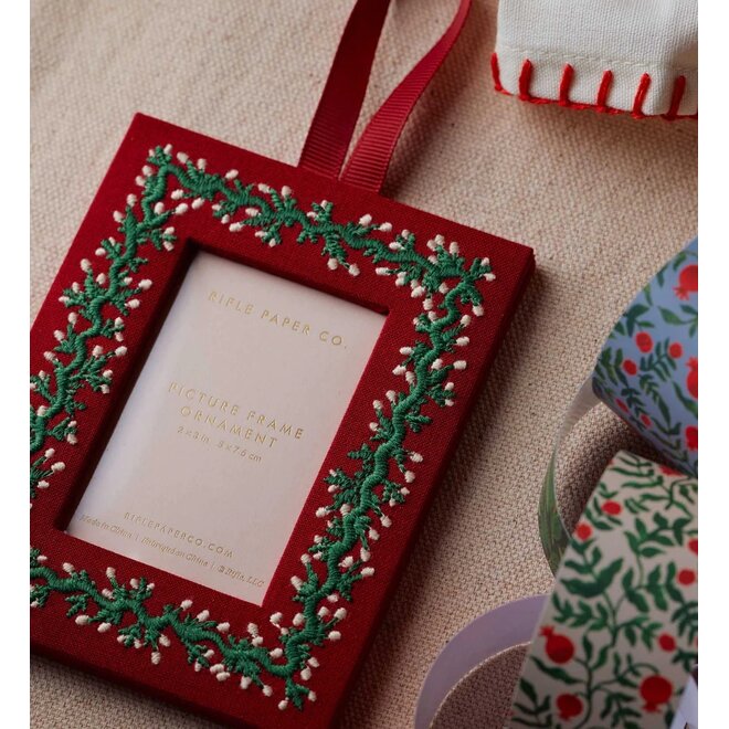 Garland Embroidered Frame Ornament