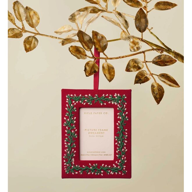 Garland Embroidered Frame Ornament