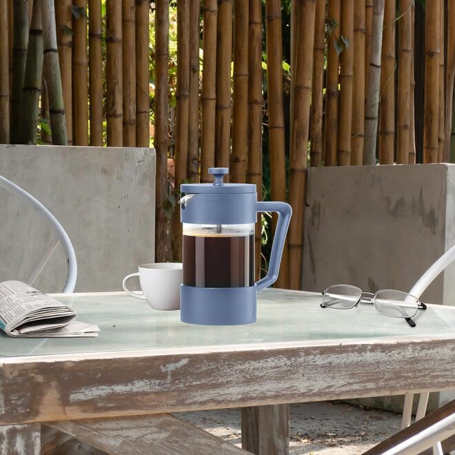 Oggi 5 Cup Borosilicate Glass French Press (Blue)