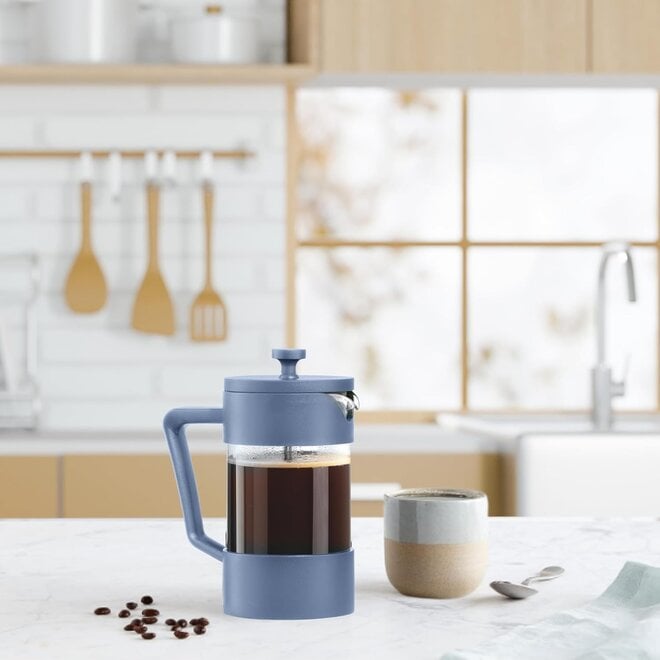 Oggi 5 Cup Borosilicate Glass French Press (Blue)