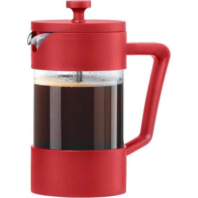 Oggi 5 Cup Borosilicate Glass French Press (Red)
