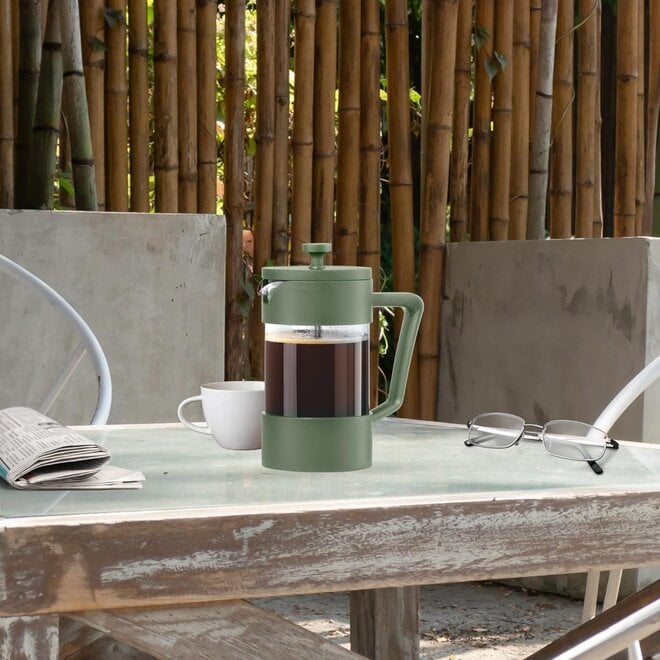 Oggi 5 Cup Borosilicate Glass French Press (Green)