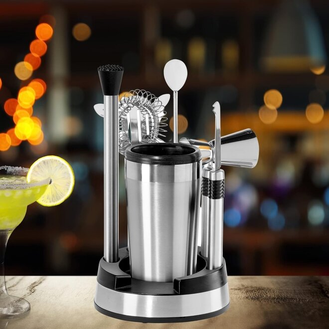 Oggi Stainless Steel Bar Tool Set with Cocktail Shaker