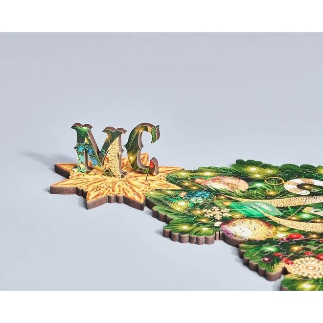 Tree-ditional Golden Christmas 450-Piece Puzzle