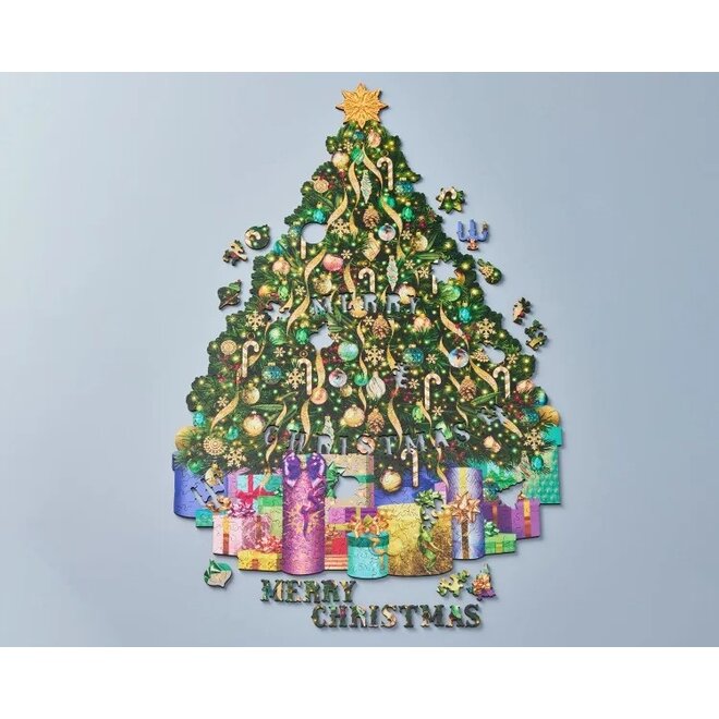 Tree-ditional Golden Christmas 450-Piece Puzzle