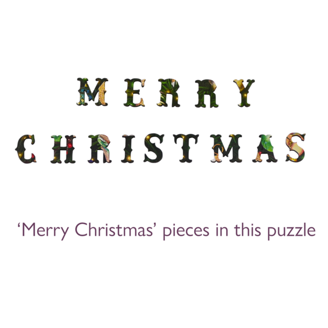 Tree-ditional Golden Christmas 450-Piece Puzzle
