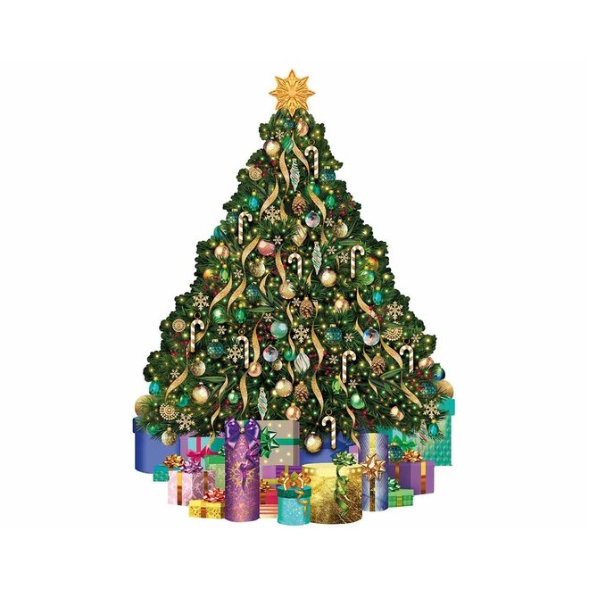 Tree-ditional Golden Christmas 450-Piece Puzzle