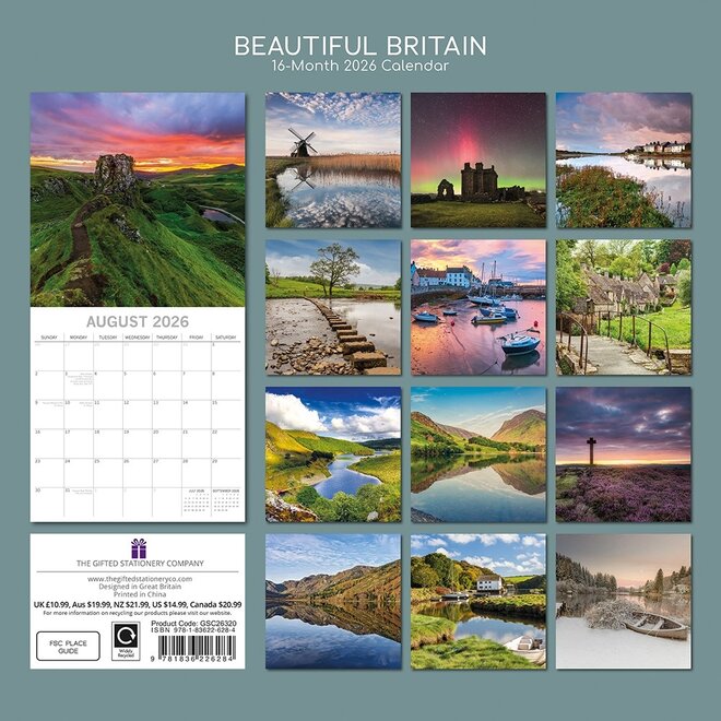Beautiful Britain 2026 Wall Calendar