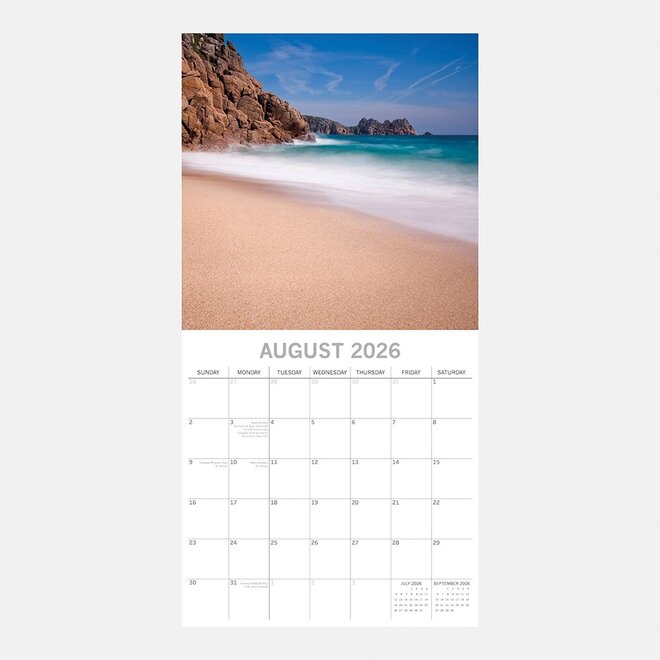 Cornwall 2026 Wall Calendar