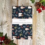 Christmas Penguins Noir Tea Towel