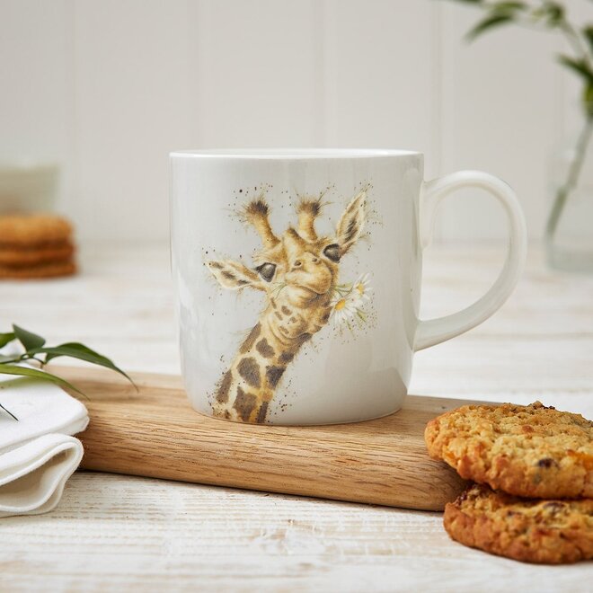 'Flowers' Giraffe Large Mug